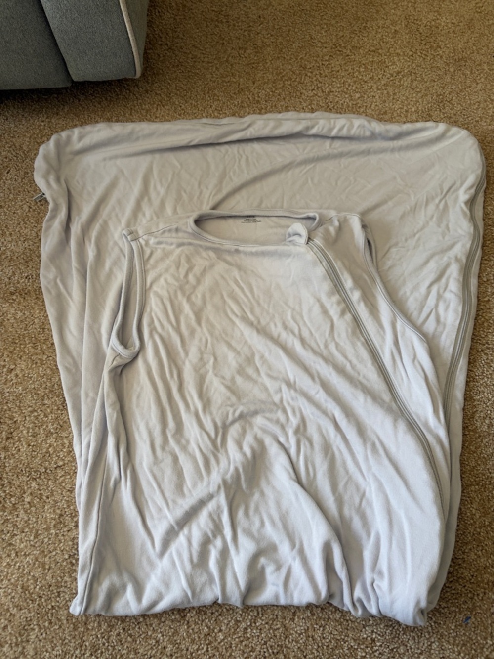 Light Gray/Blue Sleep Sack Soft Cozy Bamboo Blend